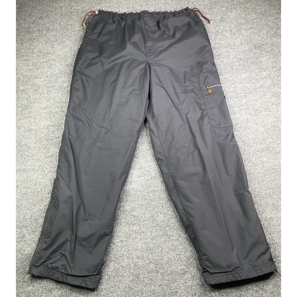Vintage Nike Track Pants Mens XXL Gray Windbreaker Lined Cargo Y2K Baggy Warm Up - Picture 2 of 9